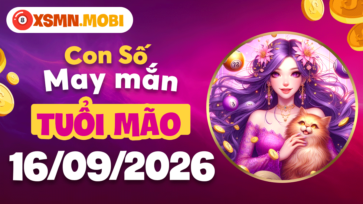 Con số may mắn tuổi Mão hôm nay 16/9/2026 – Duyên lành hội tụ Con số may mắn tuổi Mão hôm nay 16/9/2026 – Duyên lành hội tụ